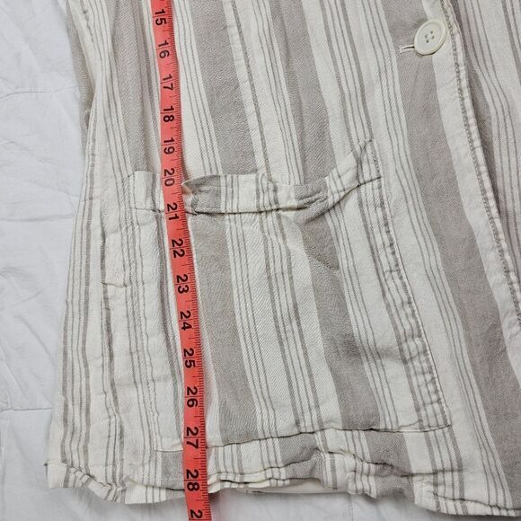Torrid‎ Stripped Lightweight Linen Blend Long Sleeve Blazer Women's Size 1 - Picture 11 of 13